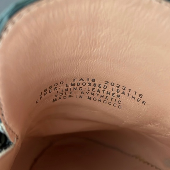 Used J. Crew Dark Green Crocodile Embossed Academy Mules Loafer - Picture 10 of 11